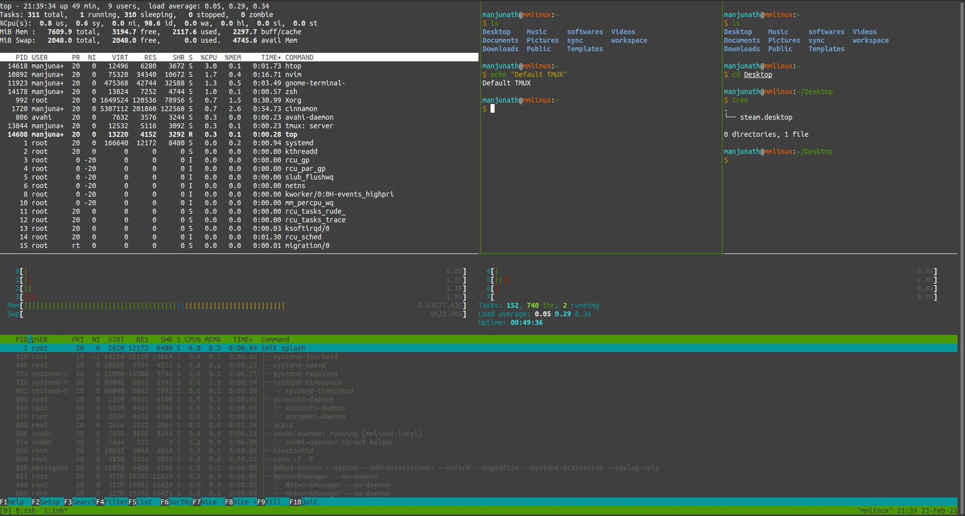 TMUX Screenshot